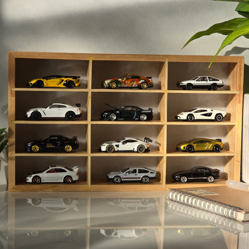 Wooden Light Up Hot Wheels Organizer