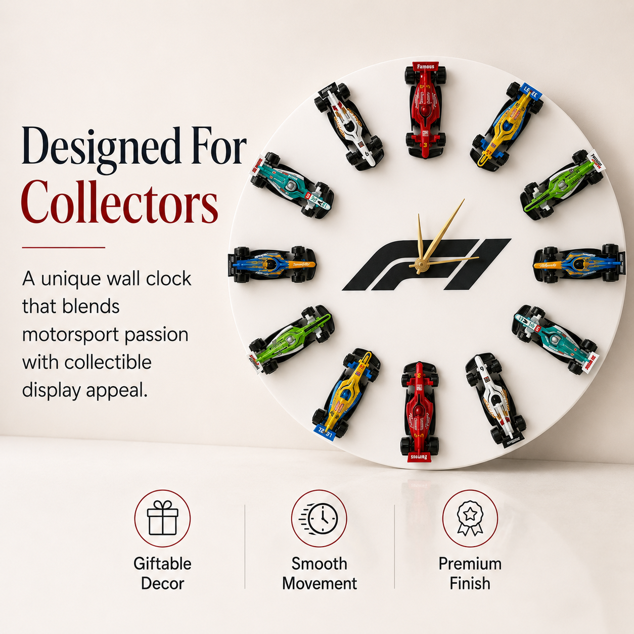 F1 Diecast Clock