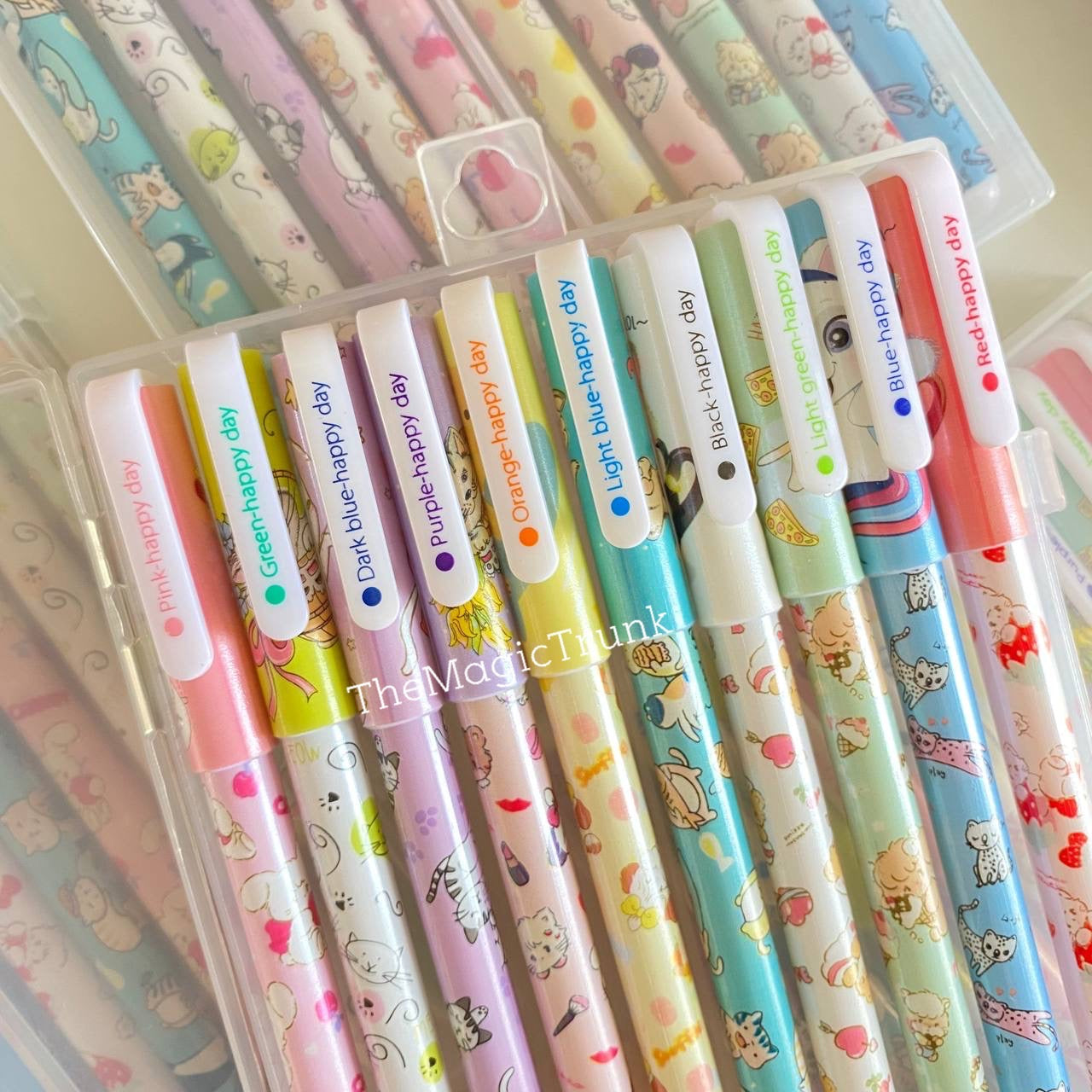 Cat Kawaii Gel Colored Pen Set ( 10 pcs )