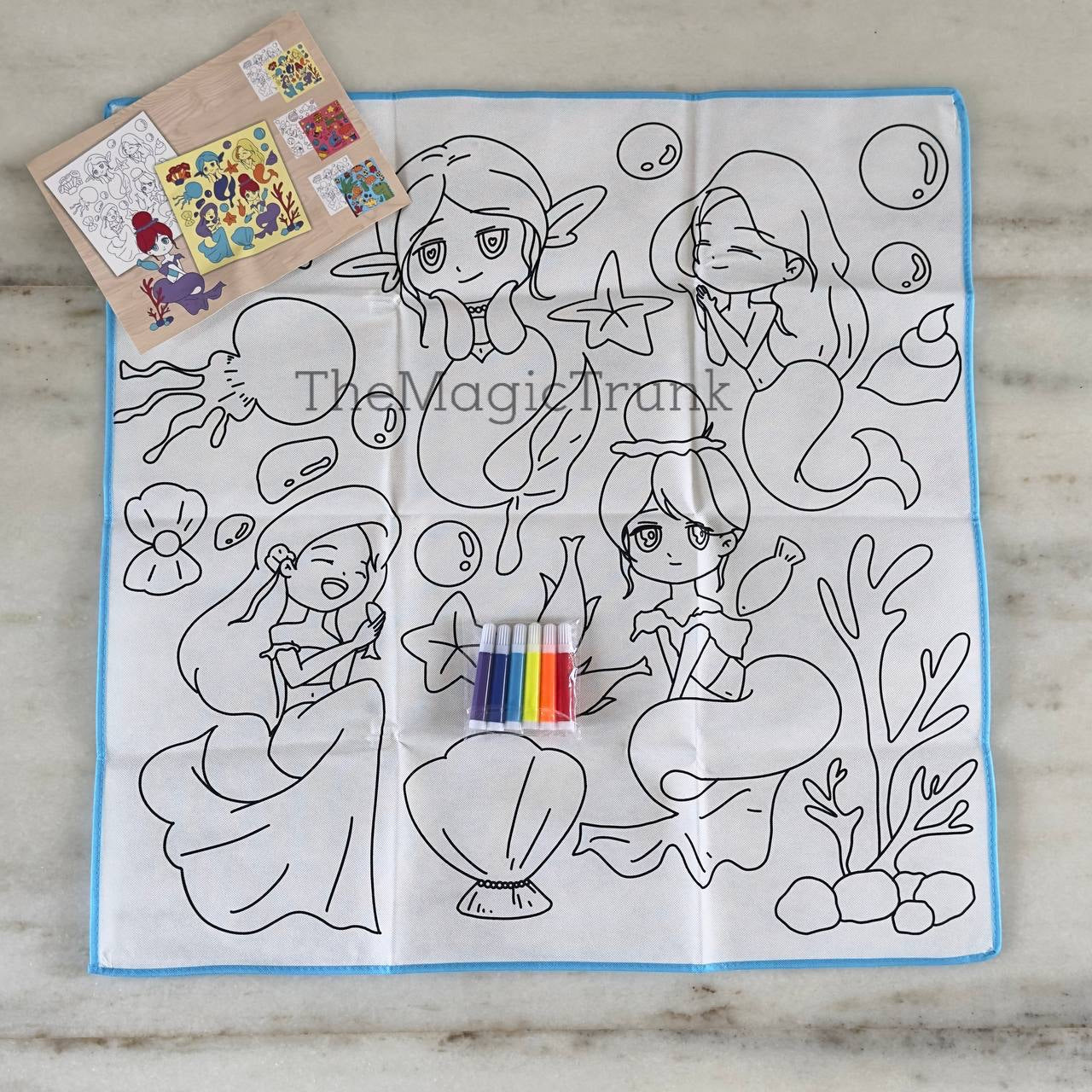 Coloring Mat Reusable and Washable ( 1pc )