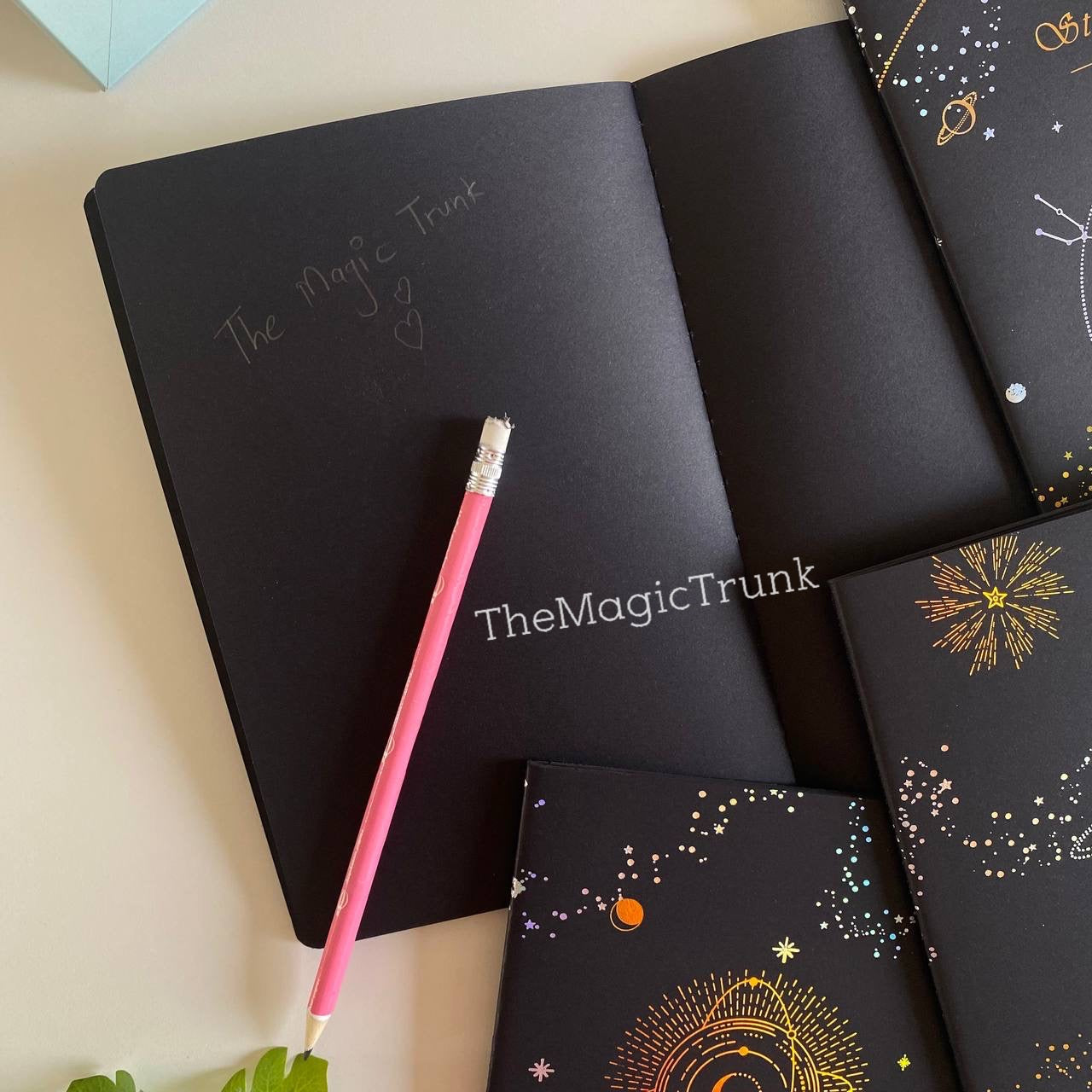 Aesthetic Black Pages Notebook Diary A5 ( 1pc )