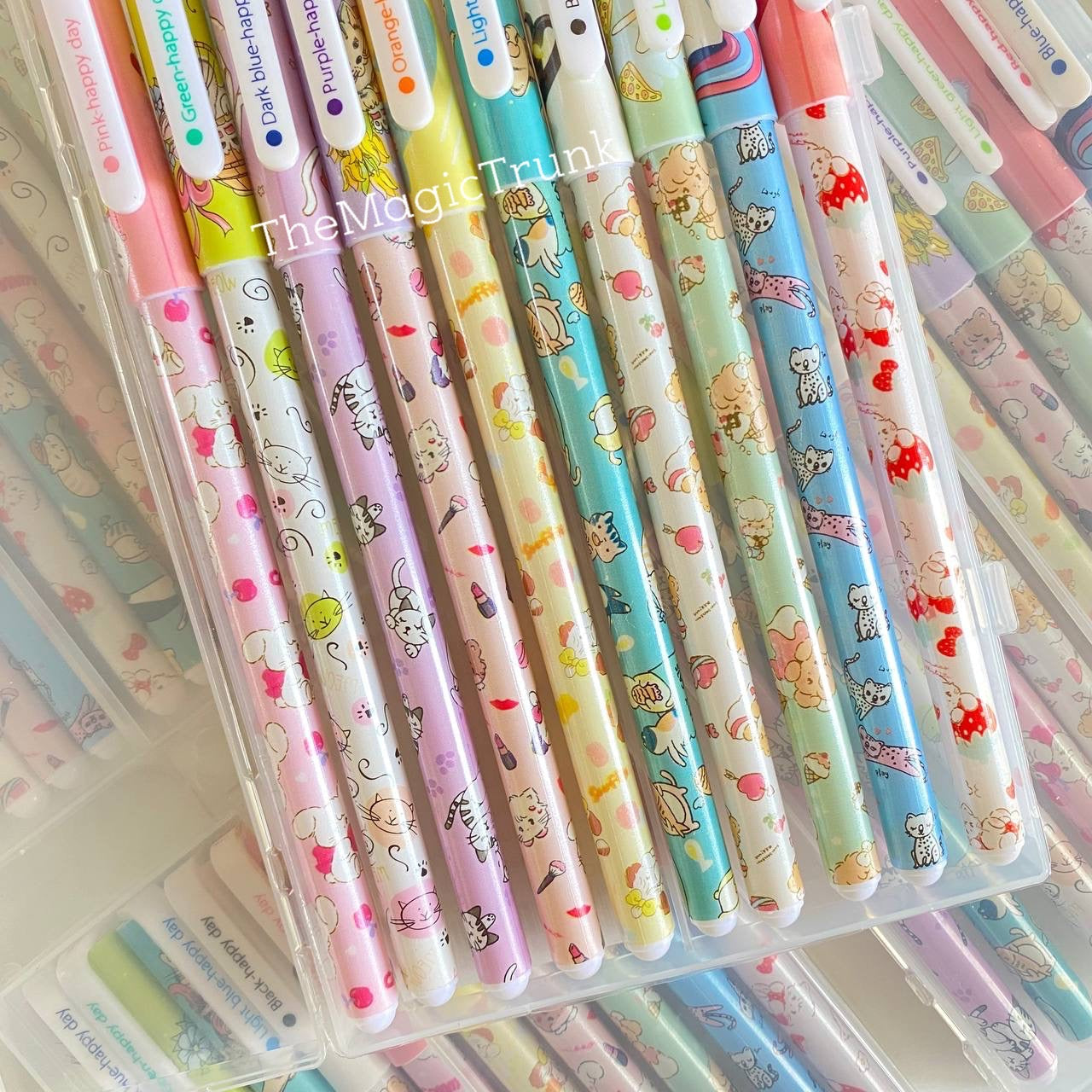 Cat Kawaii Gel Colored Pen Set ( 10 pcs )