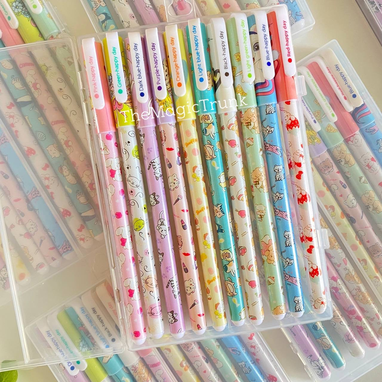 Cat Kawaii Gel Colored Pen Set ( 10 pcs )