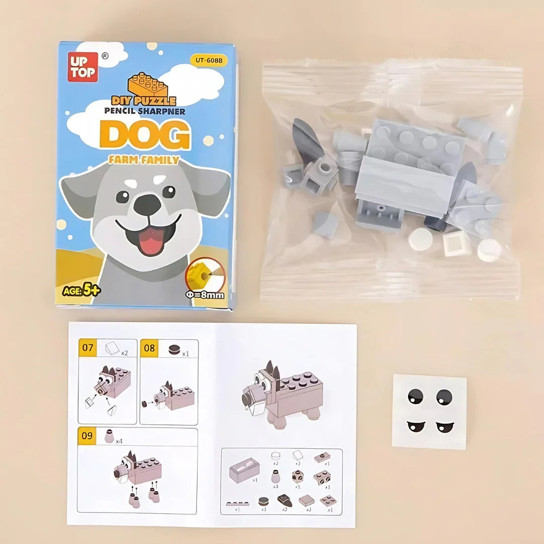 DIY Animals Lego Puzzle Pencil Sharpener ( 1pc )