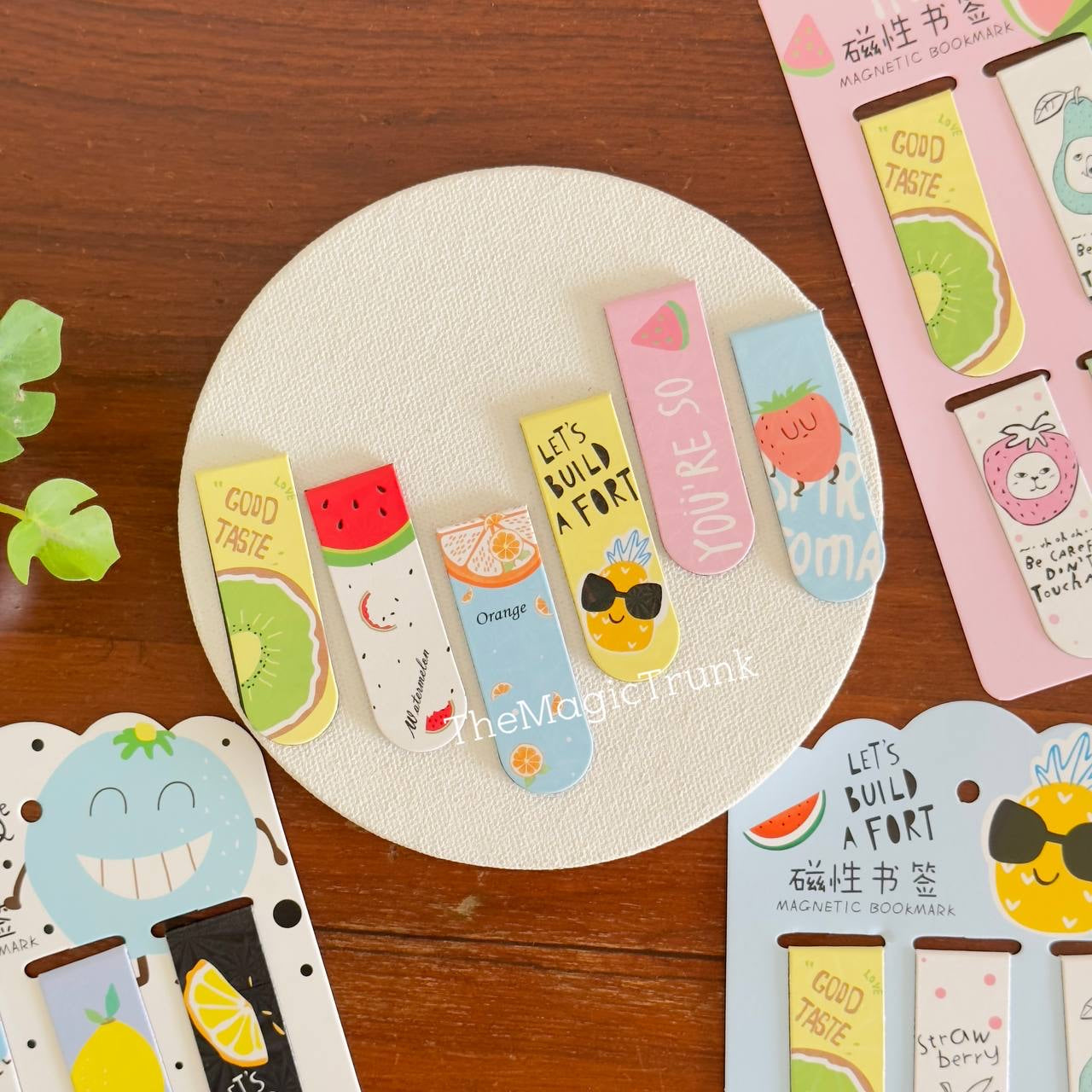 Fruit Kawaii Magnetic Bookmarkers ( 6 pcs )