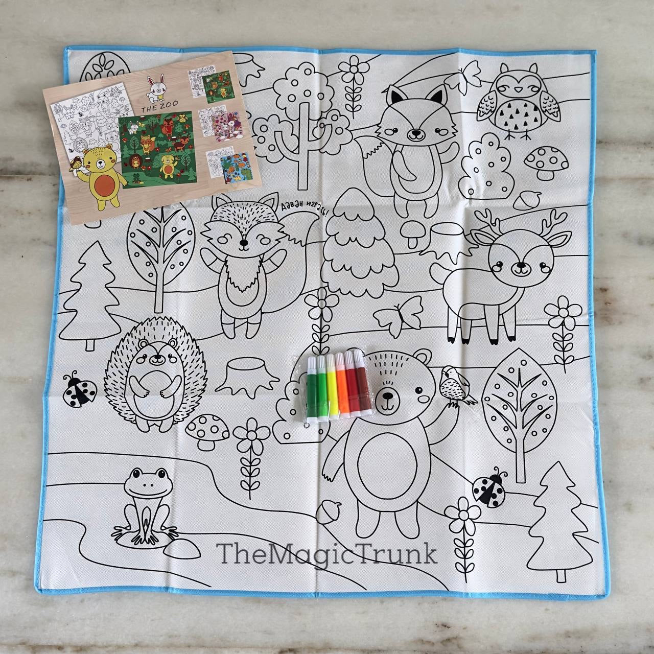 Coloring Mat Reusable and Washable ( 1pc )