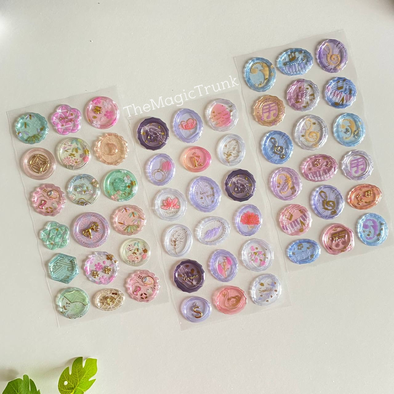 Exquisite Wax Seal Stickers ( 1 sheet )