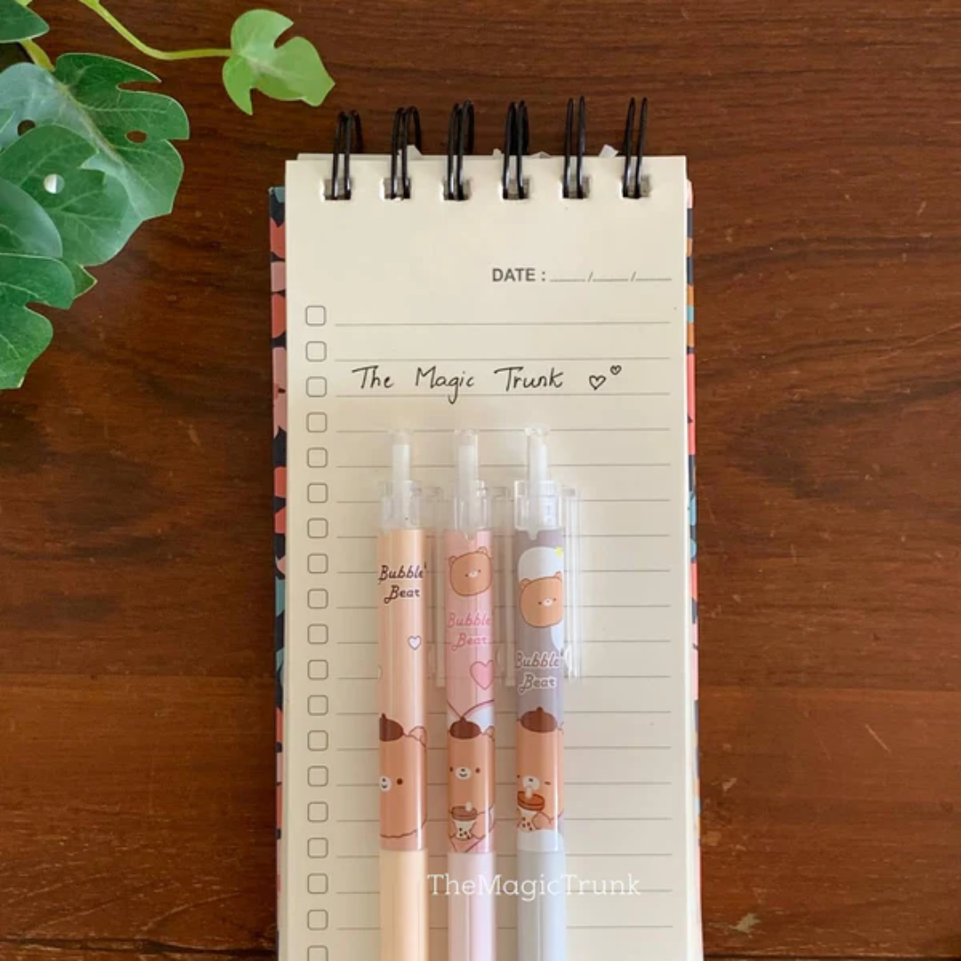 Bubble Bear Gel Pen ( 3 pc )