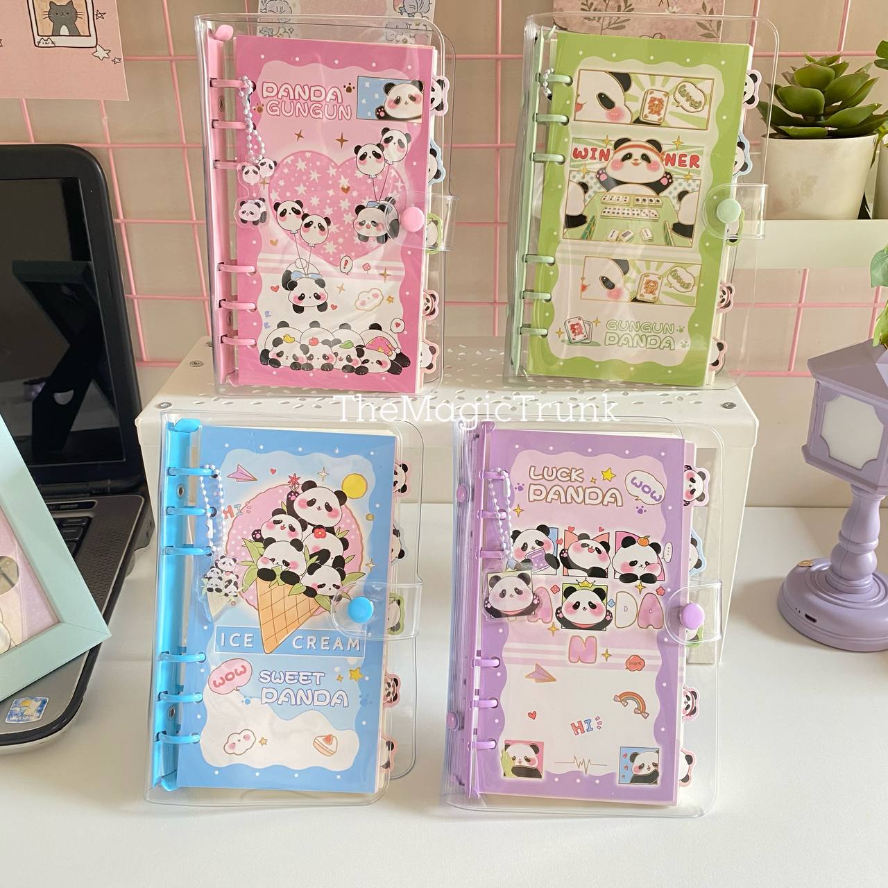 Panda Reusable Binder Diary With Bookmarker ( 1pc )