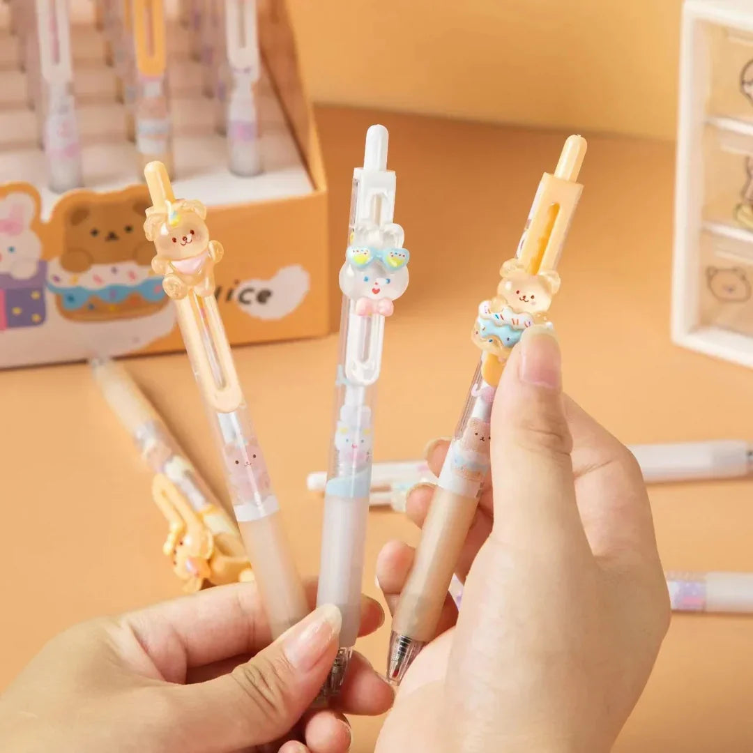 Bear and Bunny Party Gel Pen ( 2pc )