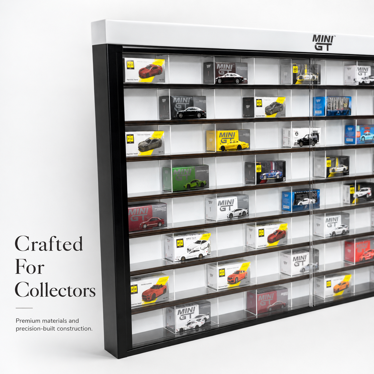 80 Compartments Display with Sliding Cover for 1:64 Scale Mini GT