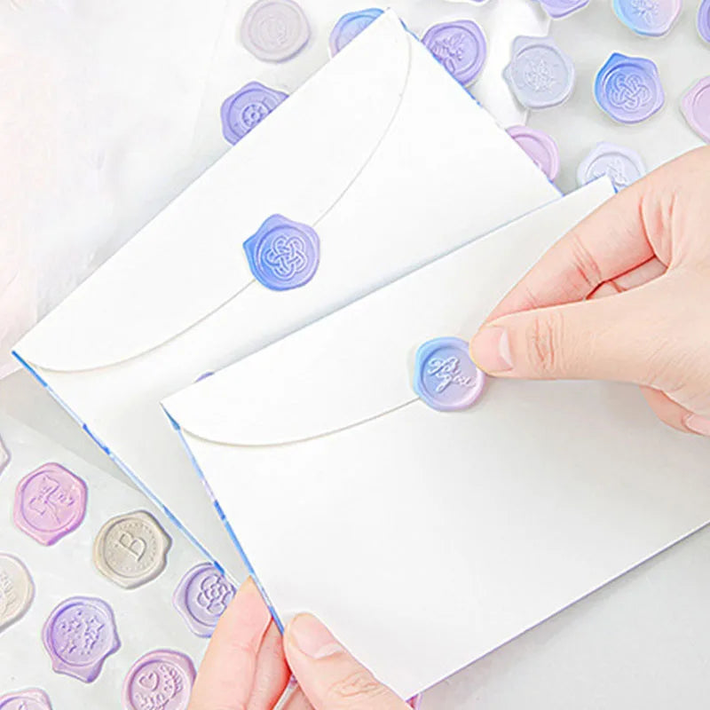 Pastel Wax Seal Sticker Sheet ( 1 sheet )