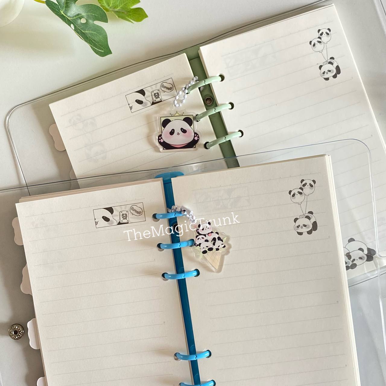 Panda Reusable Binder Diary With Bookmarker ( 1pc )