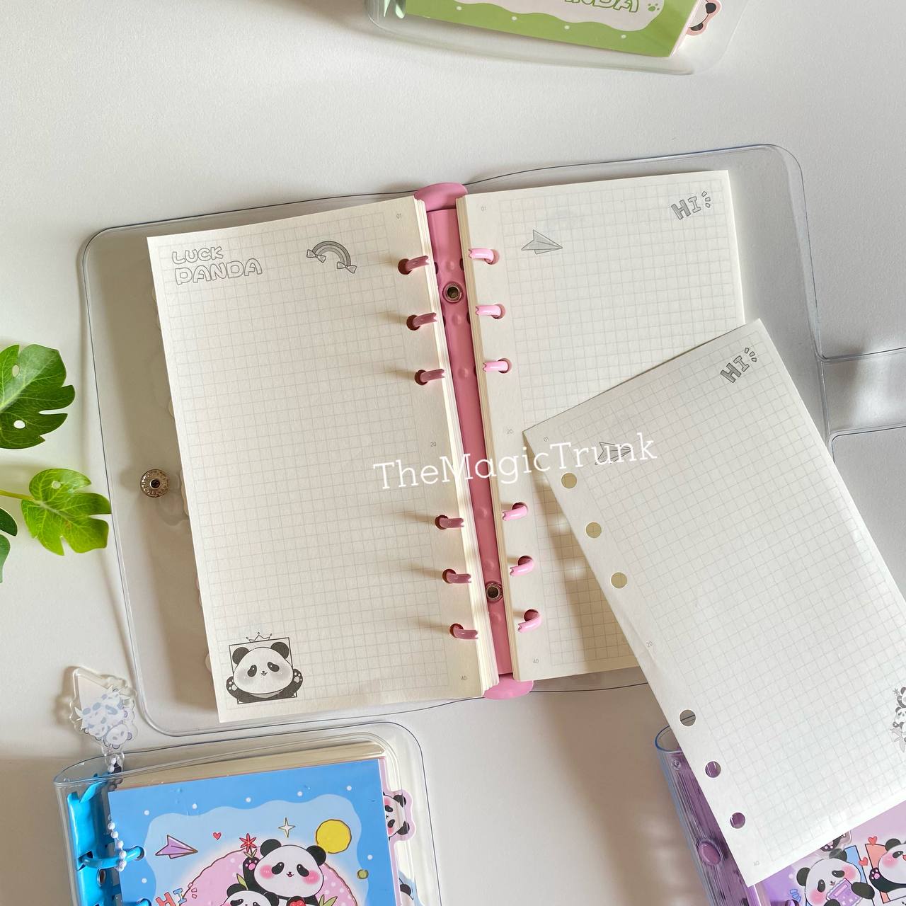 Panda Reusable Binder Diary With Bookmarker ( 1pc )