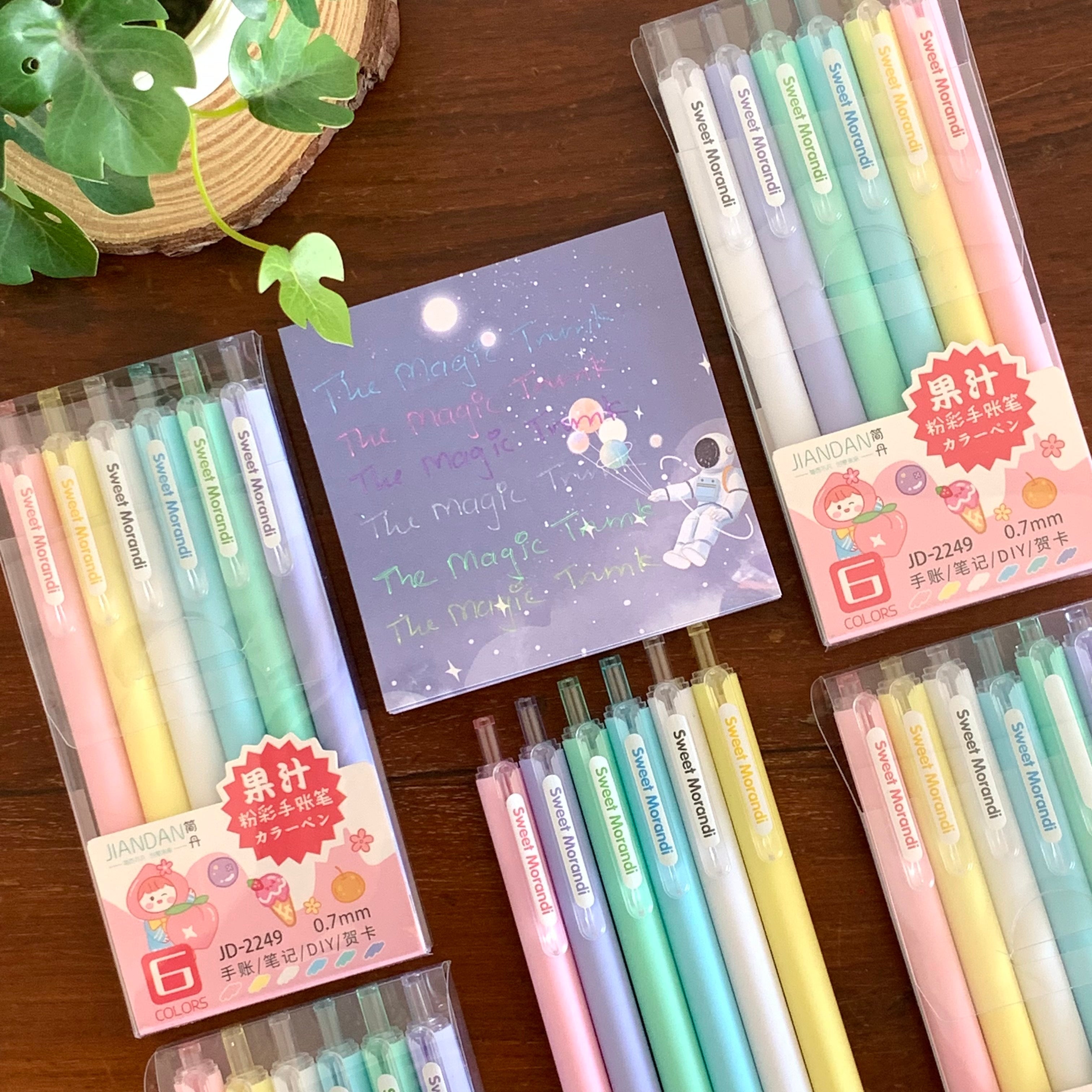 Pastel Color Gel Pen Set ( 6 pcs )