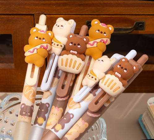 Kawaii Bear Baker Gel Pen ( 3pc )