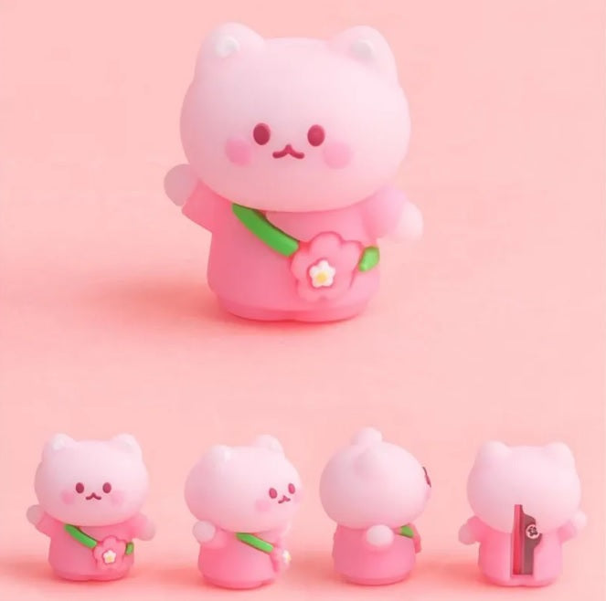 Kawaii Cat Blossom Pencil Sharpener ( 1pc )