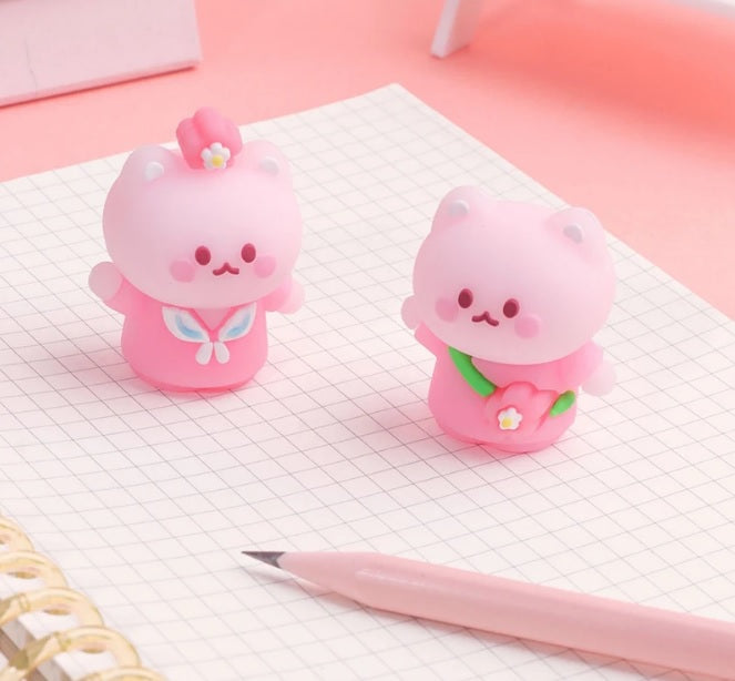 Kawaii Cat Blossom Pencil Sharpener ( 1pc )