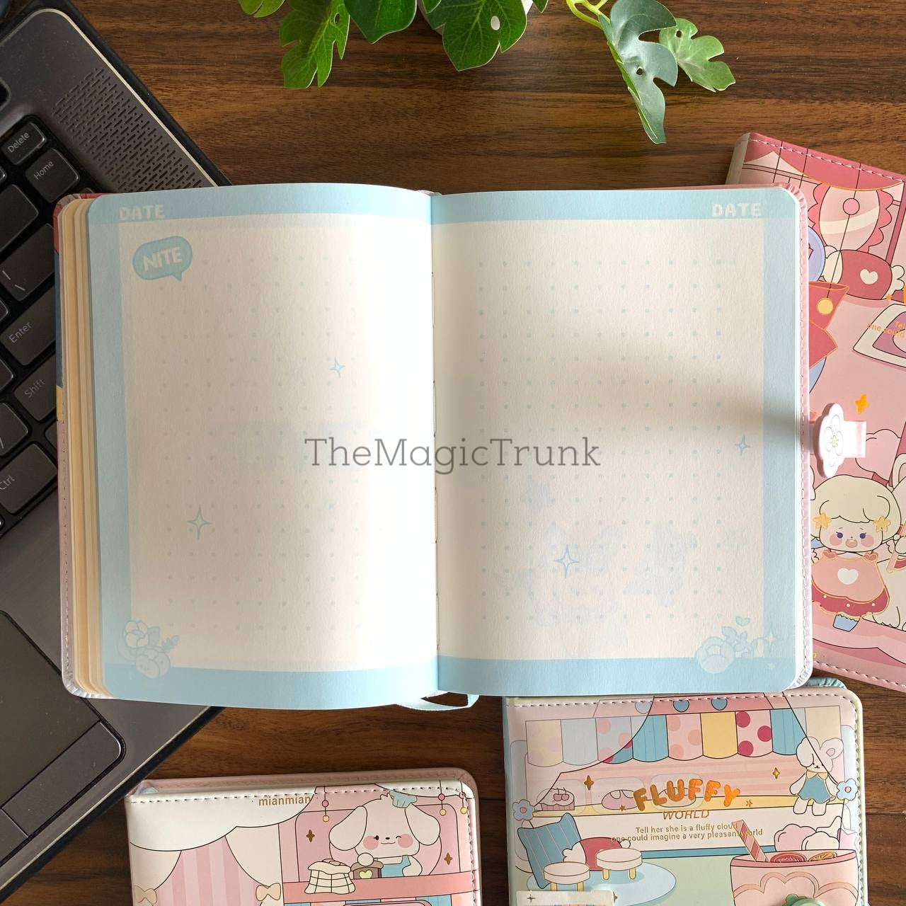 Kawaii Fluffy Magnetic Strap Diary ( 1 pc )