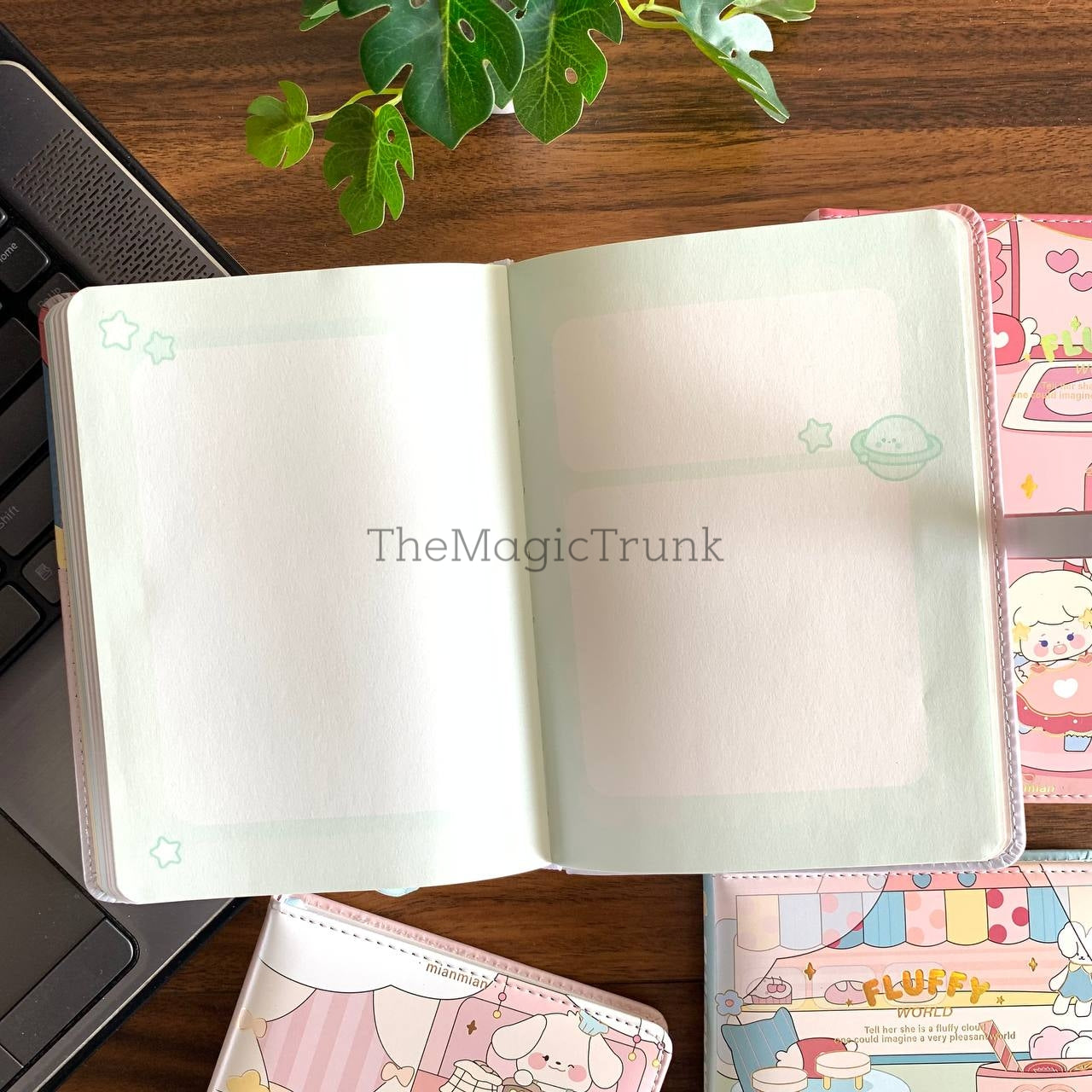 Kawaii Fluffy Magnetic Strap Diary ( 1 pc )