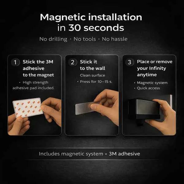 Infinity Garage Keychain Hanger,Mirrored Garage Key Holder with LED Lights