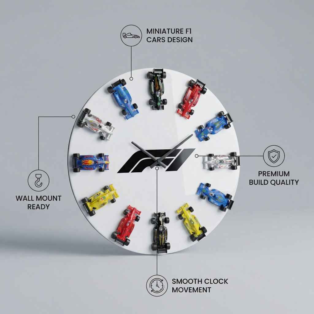 F1 Diecast Clock