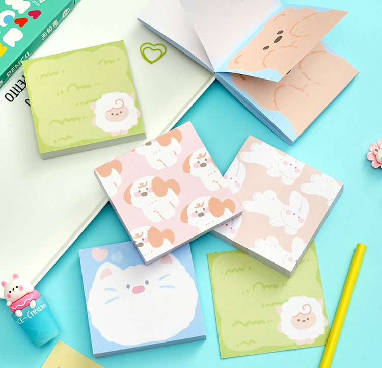 Cute Animal Kawaii Sticky Notes ( 1pc )