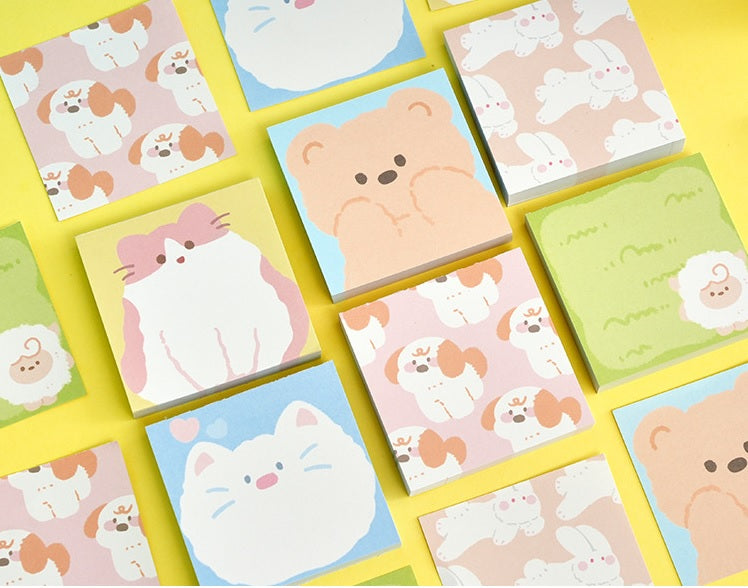 Cute Animal Kawaii Sticky Notes ( 1pc )