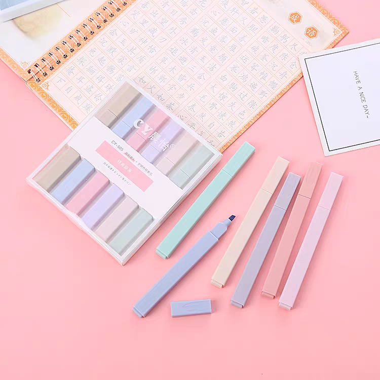 Aesthetic Pastel Highlighter ( 6 pcs )