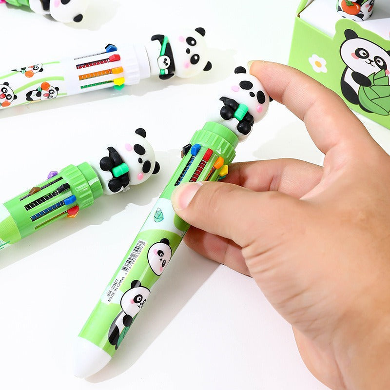 Panda 10 in 1 Colored Ball Pen ( 1pc )