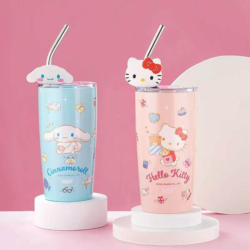 Sanrio Tumbler With Straw ( 1pc )