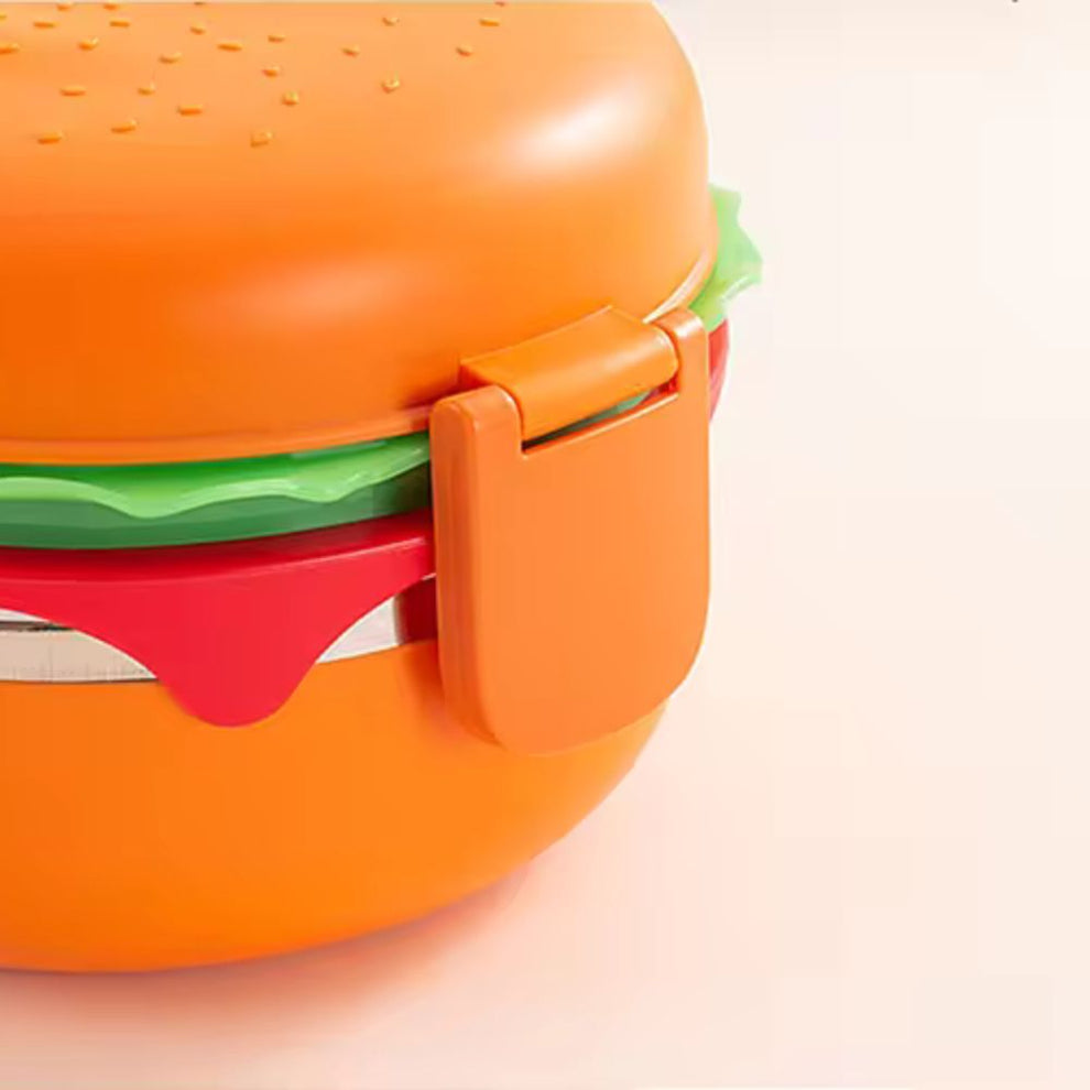 Burger Shaped Stainless Steel Lunch Box ( 1pc )