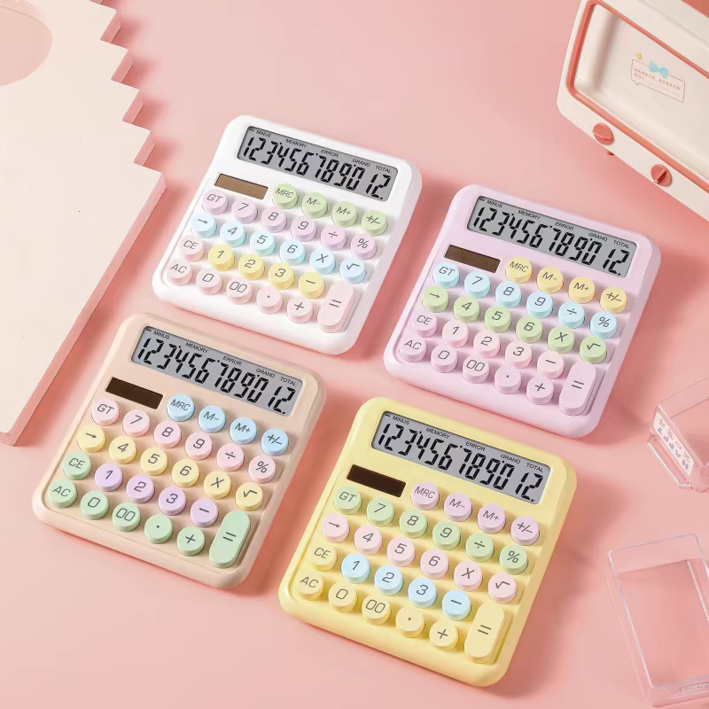 Pastel Aesthetic Calculator Solar / Battery Operated ( 1pc )