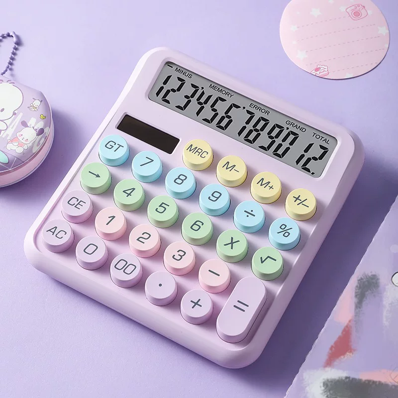 Pastel Aesthetic Calculator Solar / Battery Operated ( 1pc )