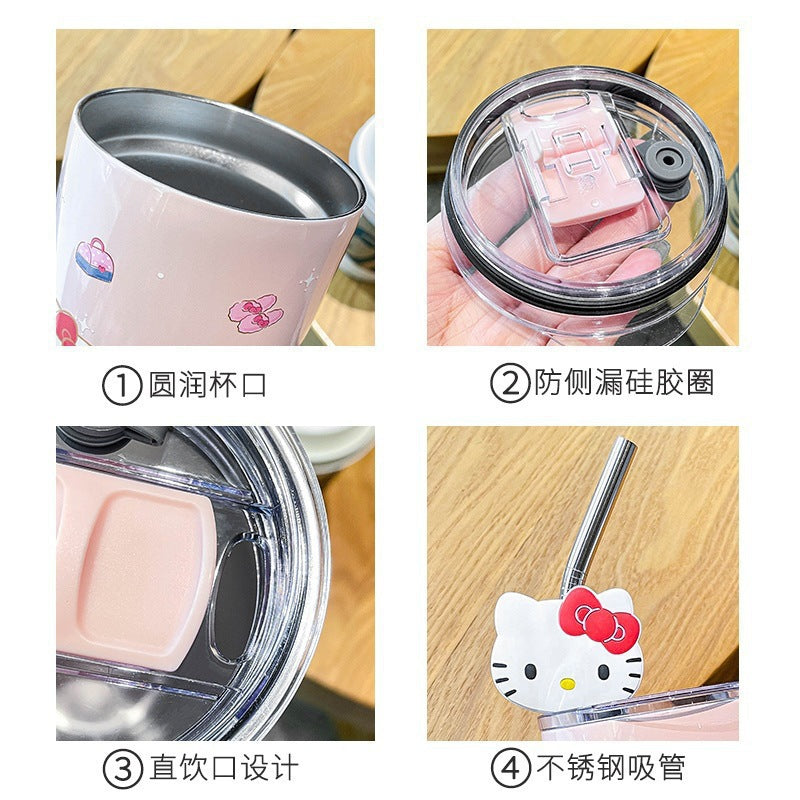 Sanrio Tumbler With Straw ( 1pc )