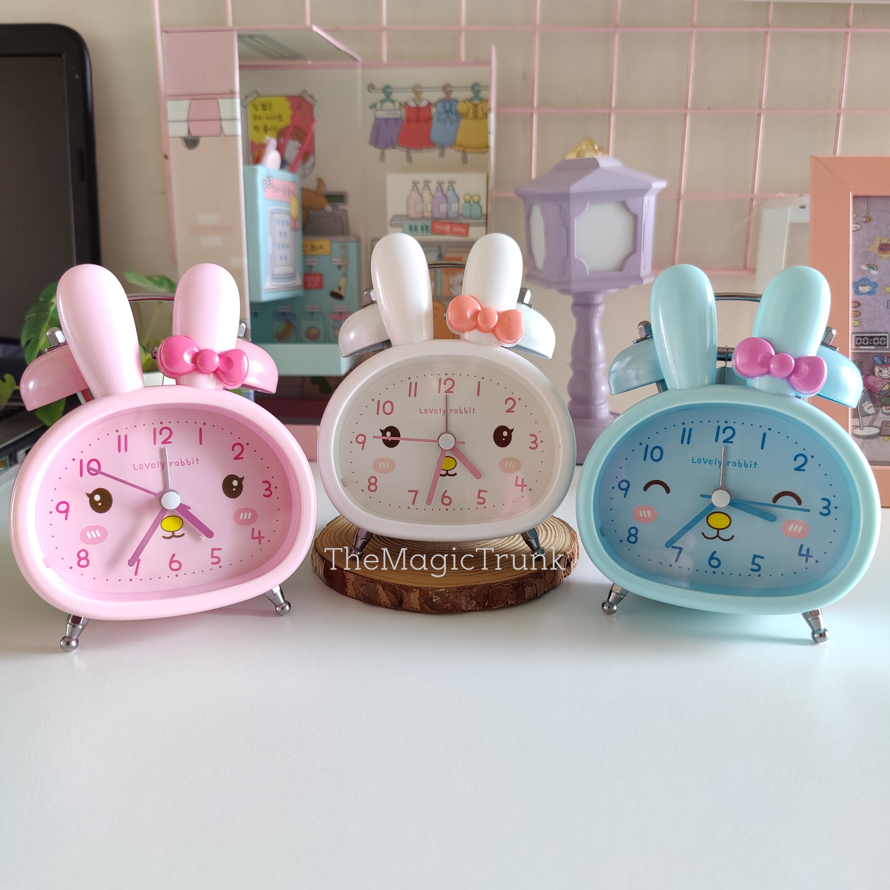 Bunny Table Alarm Clock ( 1pc )