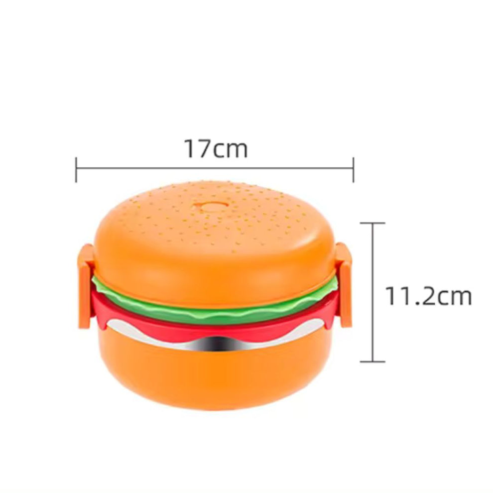 Burger Shaped Stainless Steel Lunch Box ( 1pc )