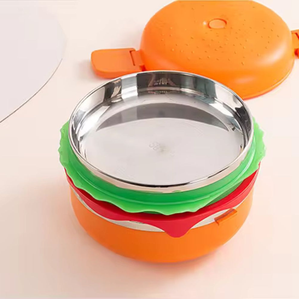 Burger Shaped Stainless Steel Lunch Box ( 1pc )