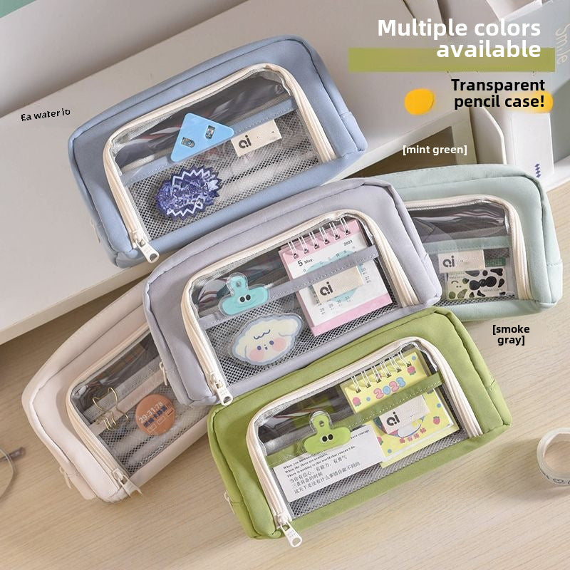 Aesthetic Multi compartment Multipurpose Stationery Pouch ( 1pc )