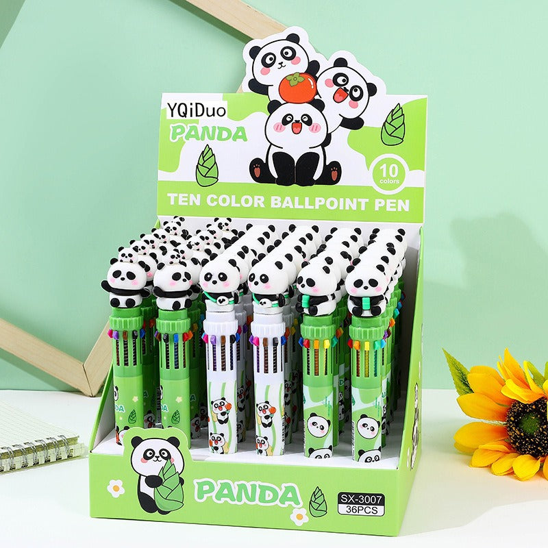 Panda 10 in 1 Colored Ball Pen ( 1pc )