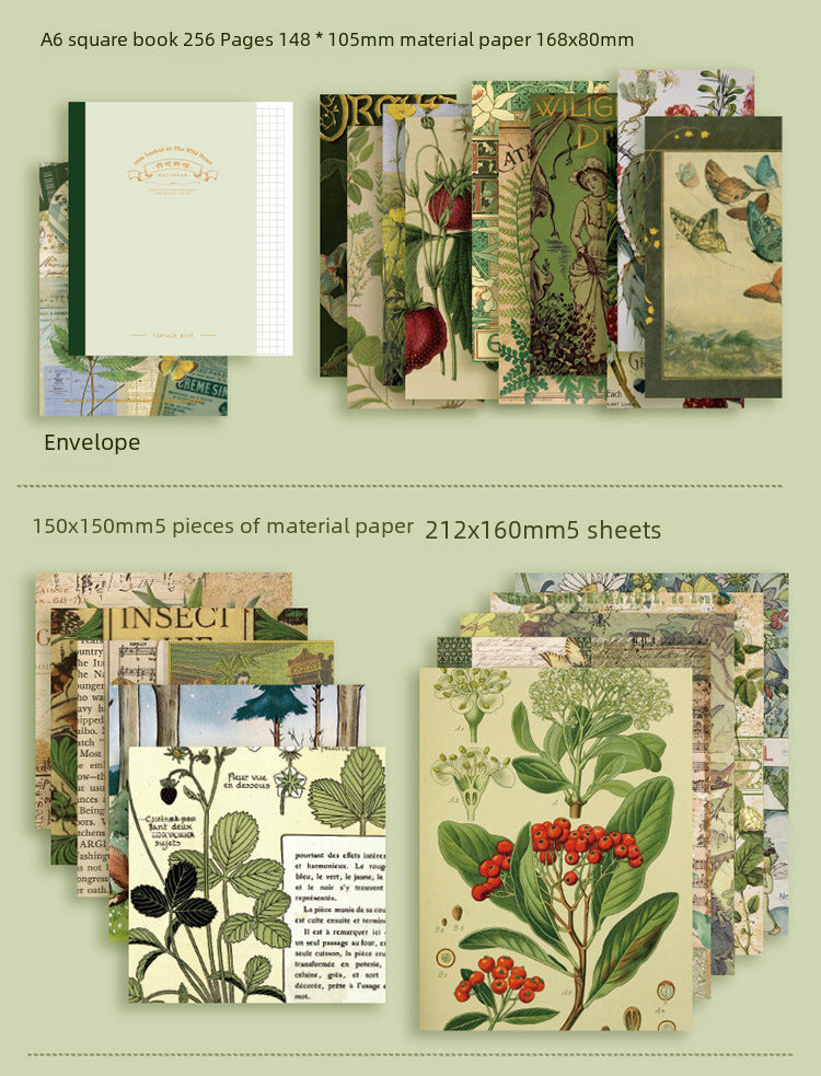 Botanical Vintage Journal Scrapbook Gift Set ( 1 set )