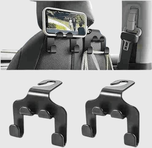 Multifunctional Car Seat Headrest Hanger | Car Interior Accessories (Pack of 2)